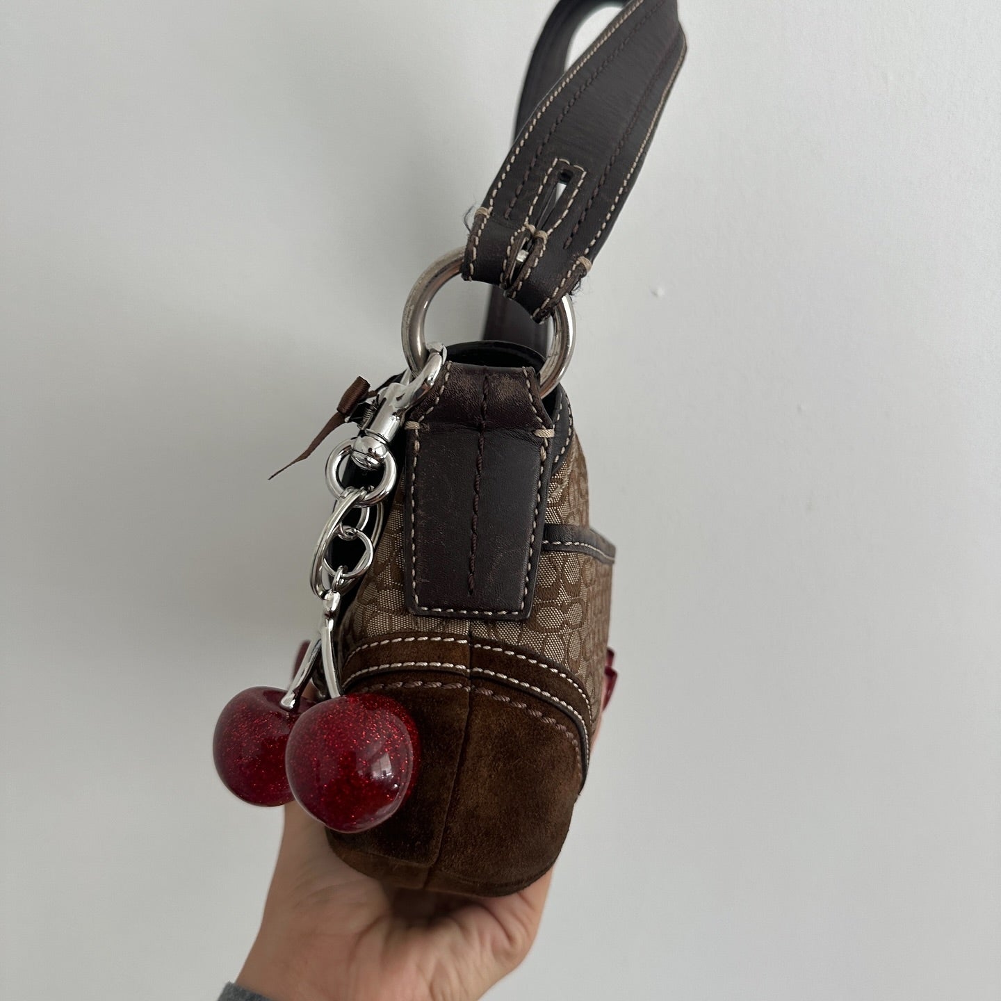 y2k coach brown monogram mini soho bag