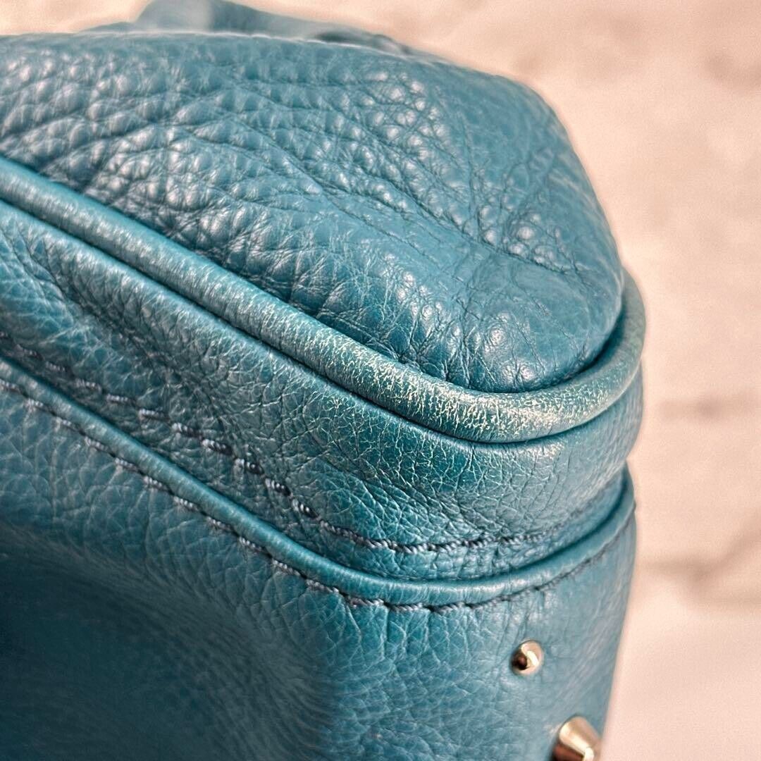 Chloe paddington silver padlock key hand bag blue leather used 2501m