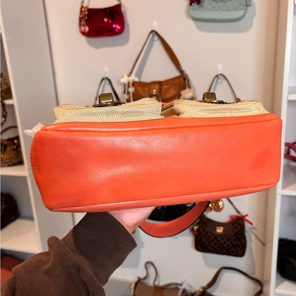 y2k coach legacy turnlock shoulder bag