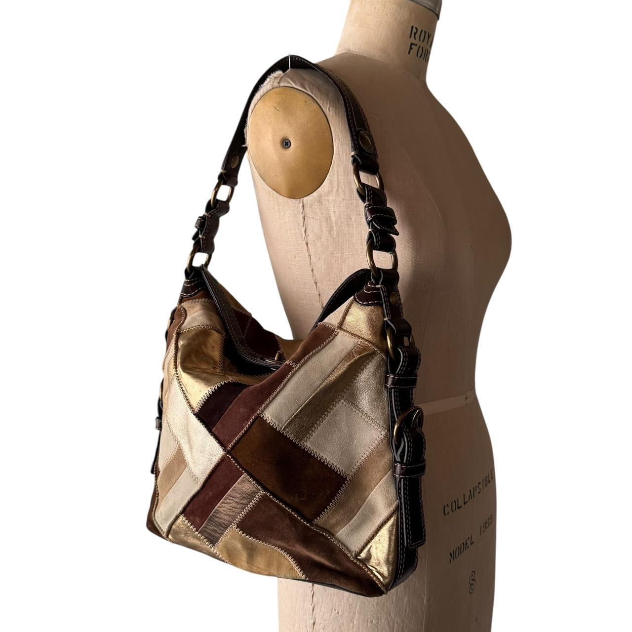 Vintage Y2K Coach Chelsea suede patchwork shoulder bag!