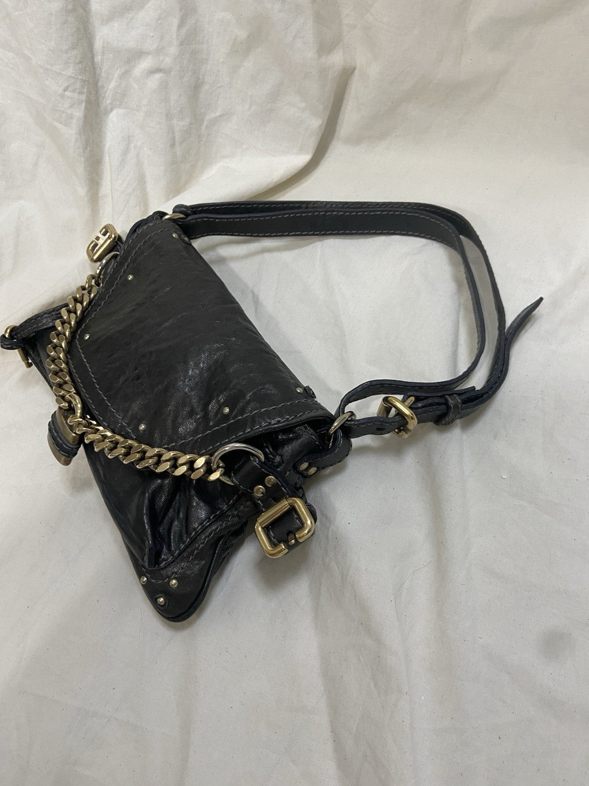 rare Chloe paddington small shoulder bag scandi bag dark khaki black