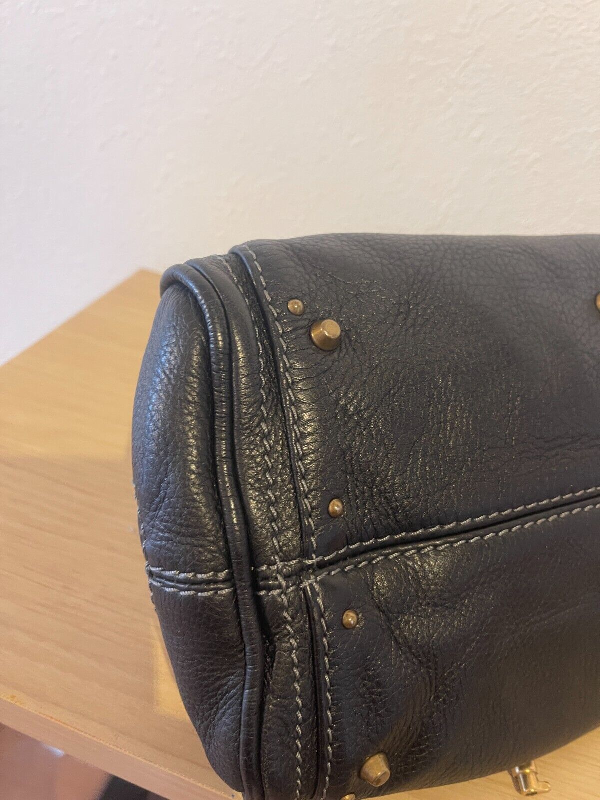 authentic Chloe paddington mini black padlock tote hand bag fast free shipping