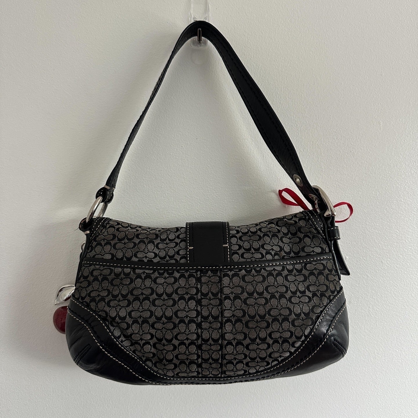 y2k coach black monogram mini soho bag