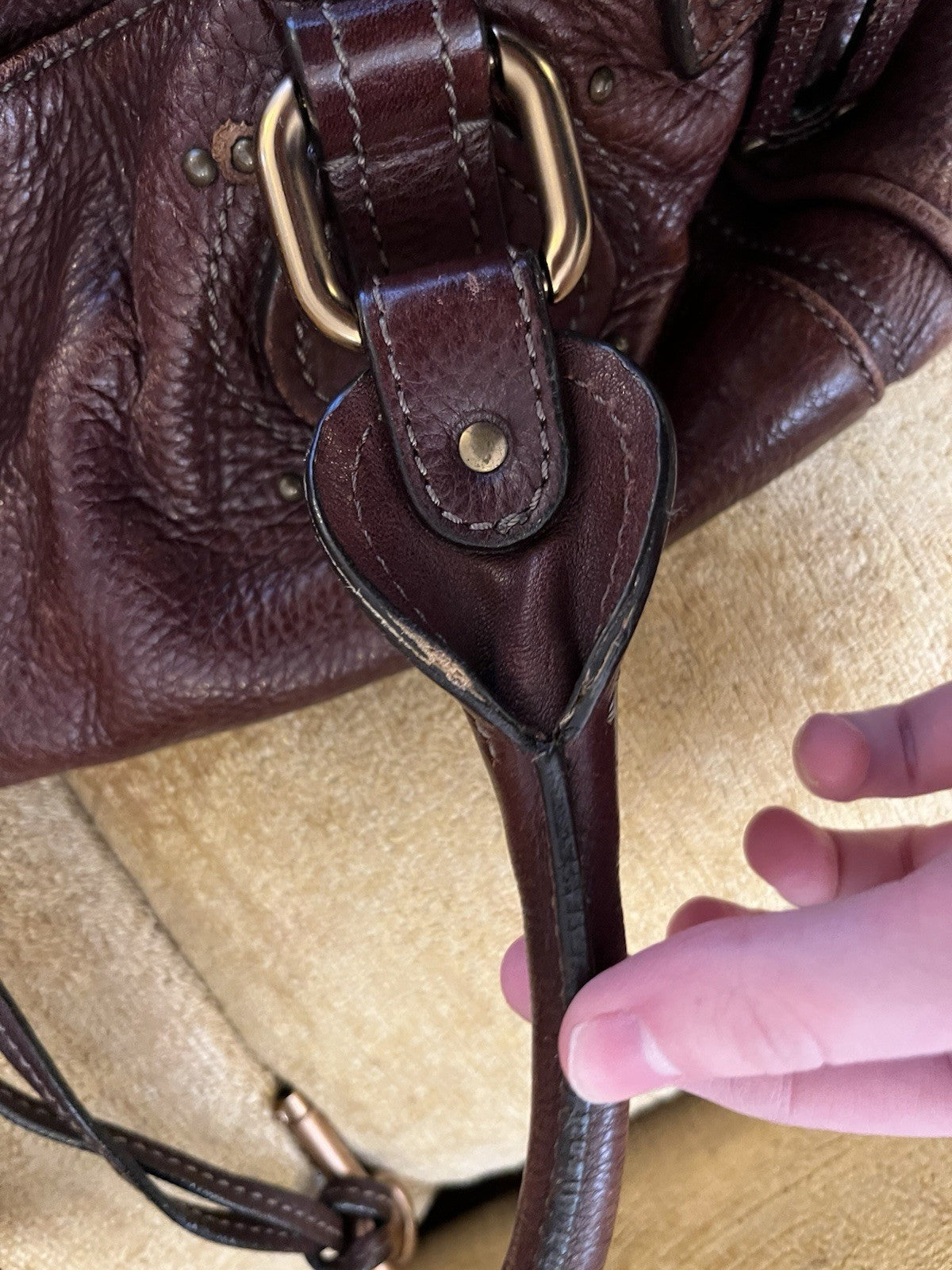 Chloe Paddington Leather Handbag Vintage Chocolate Brown