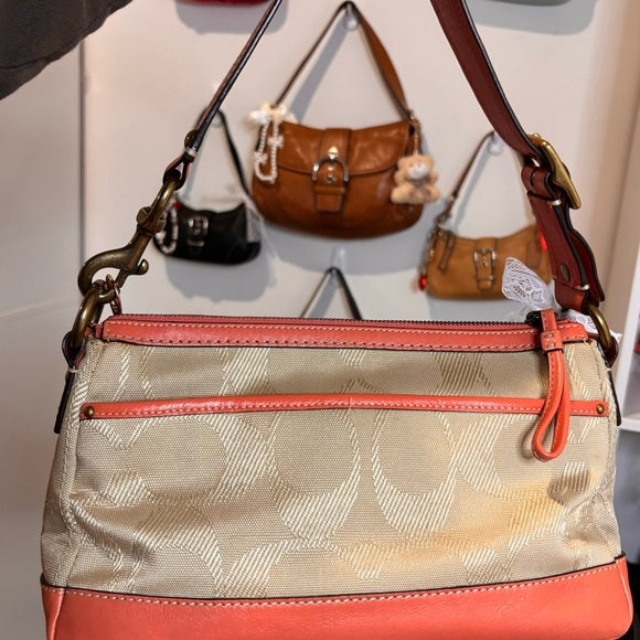 y2k coach legacy turnlock shoulder bag