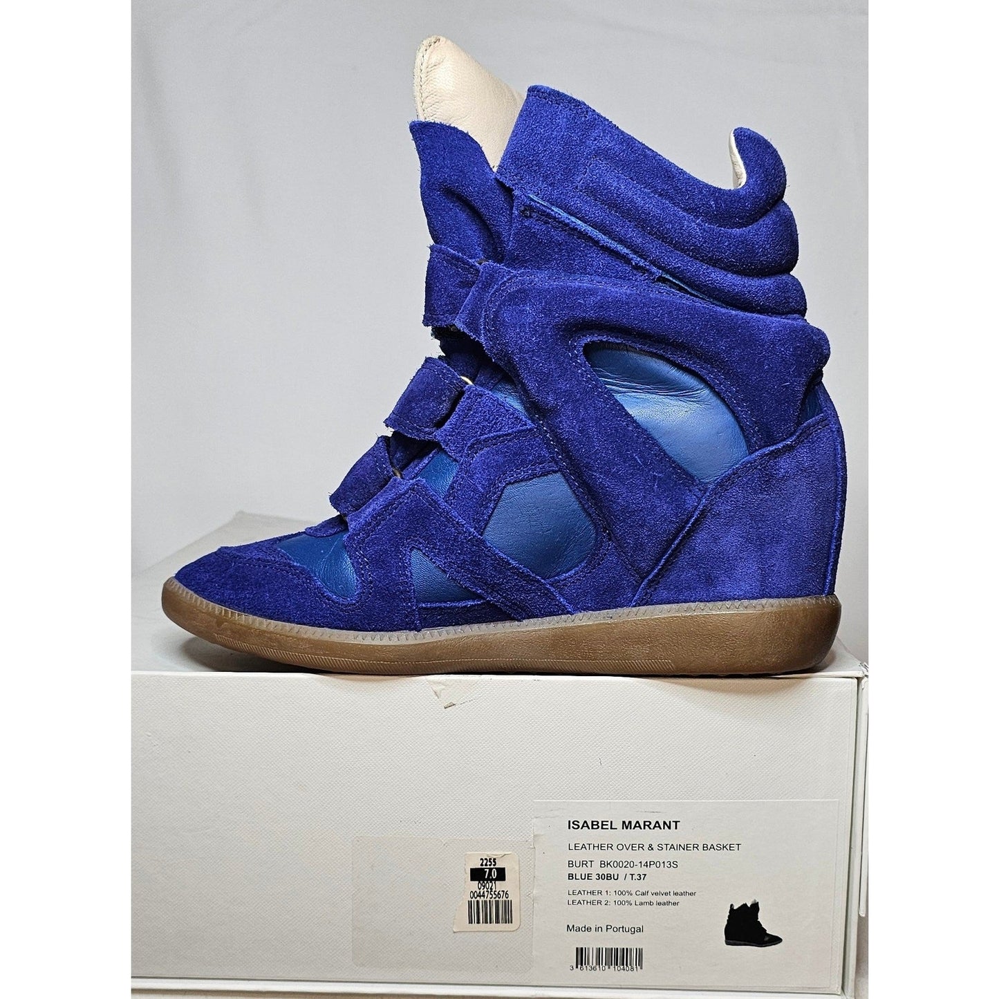 Isabel Marant Bekett Wedge Suede Royal Blue Sneakers