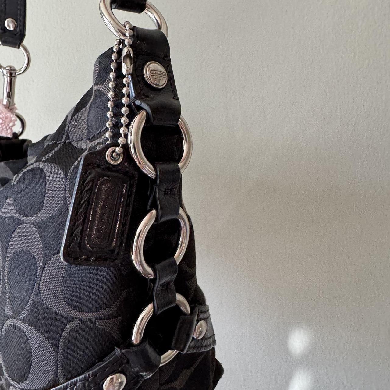 Vintage Y2K Coach Carly Signature black jacquard monogram shoulder bag!