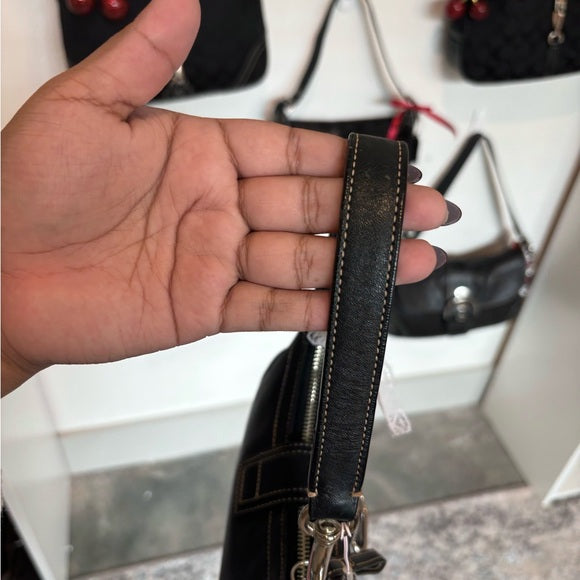 y2k coach demi buckle bag black leather ❤️