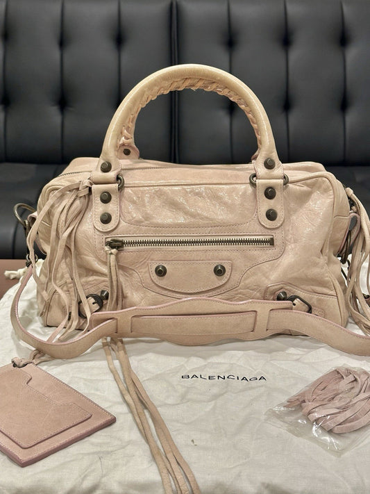 Balenciaga Twiggy City Bag – Nude/Blush – Full Set – Made in Italy