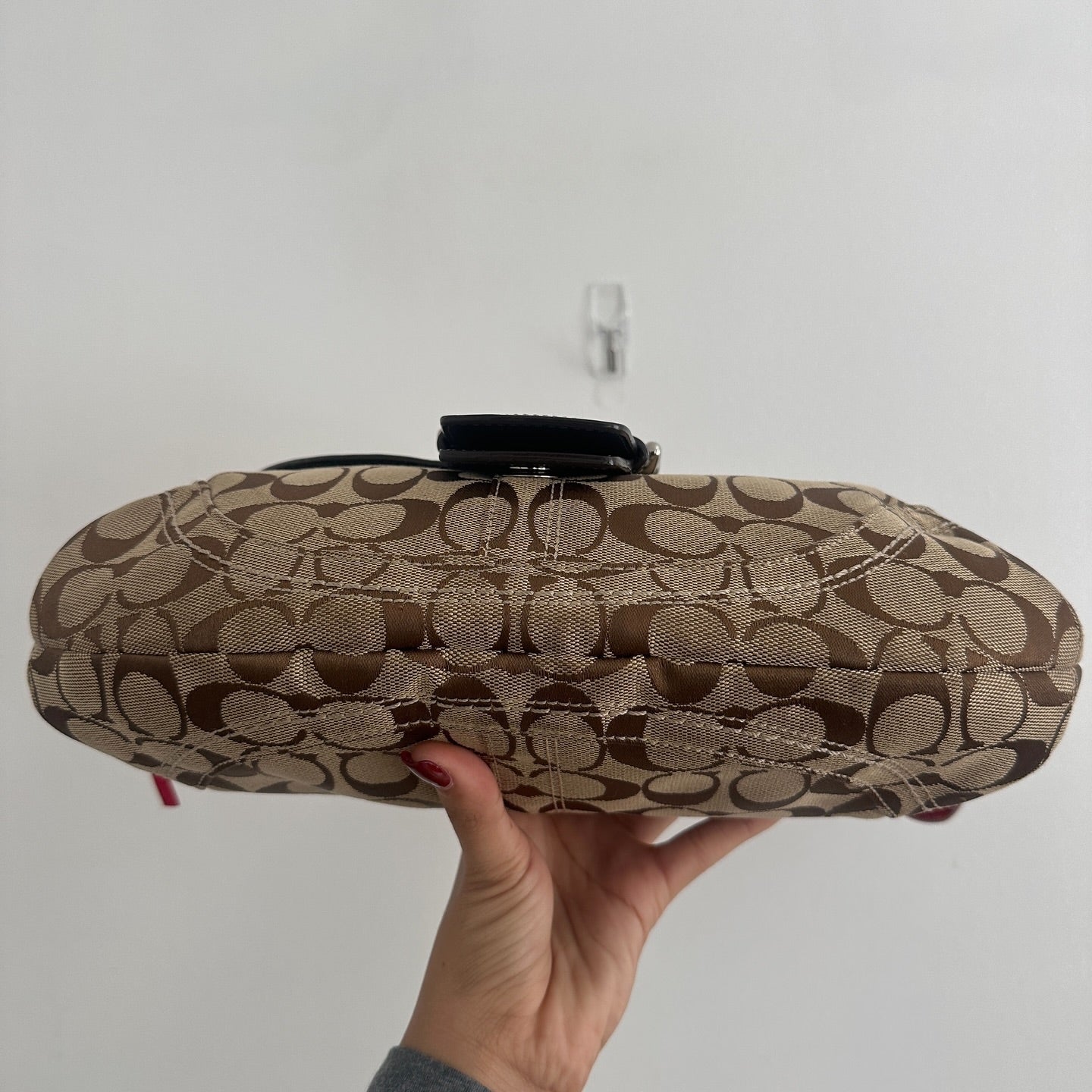 y2k coach brown monogram big soho bag