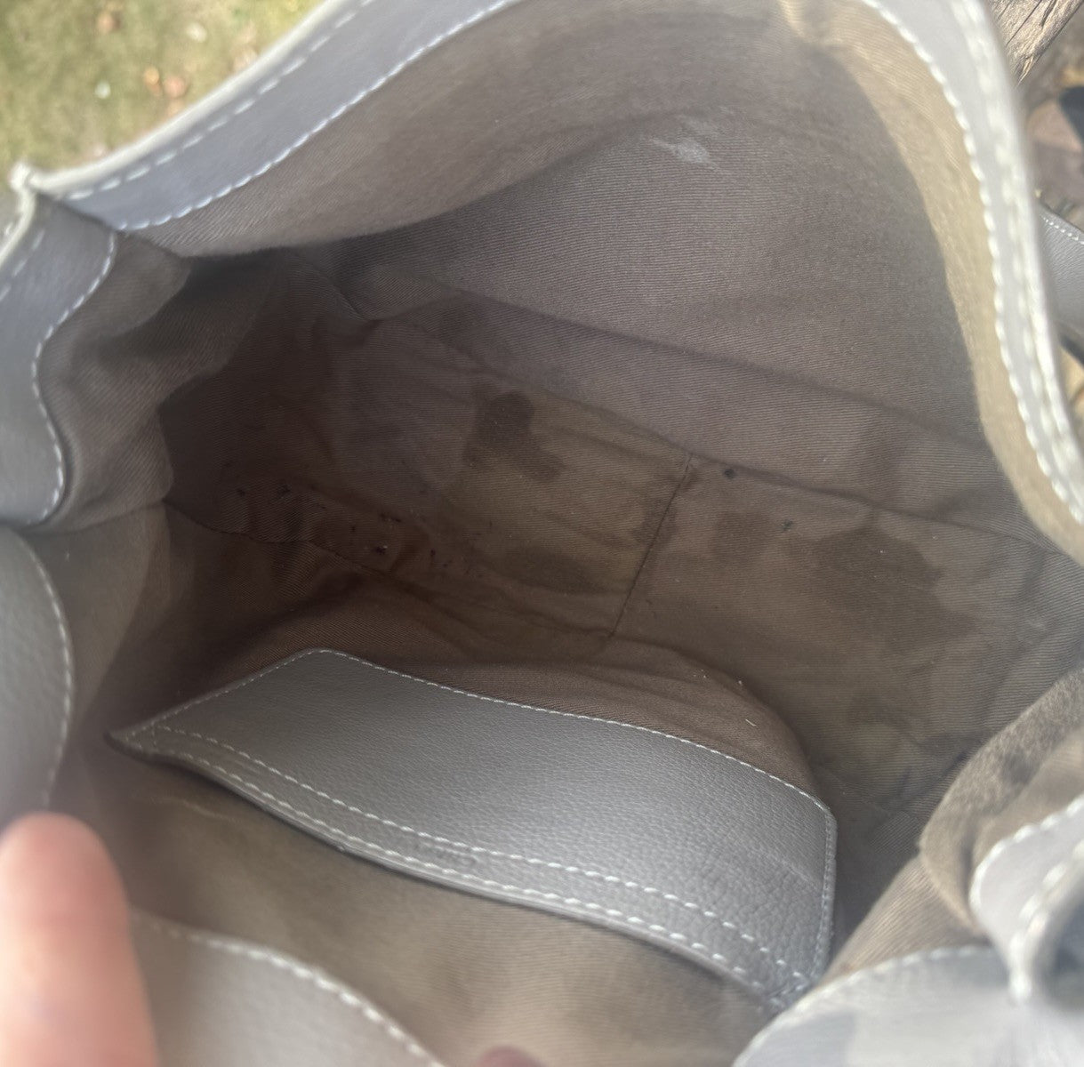 Authentic Chloé Marcie Medium Saddle Bag Cashmere Grey Leather Crossbody