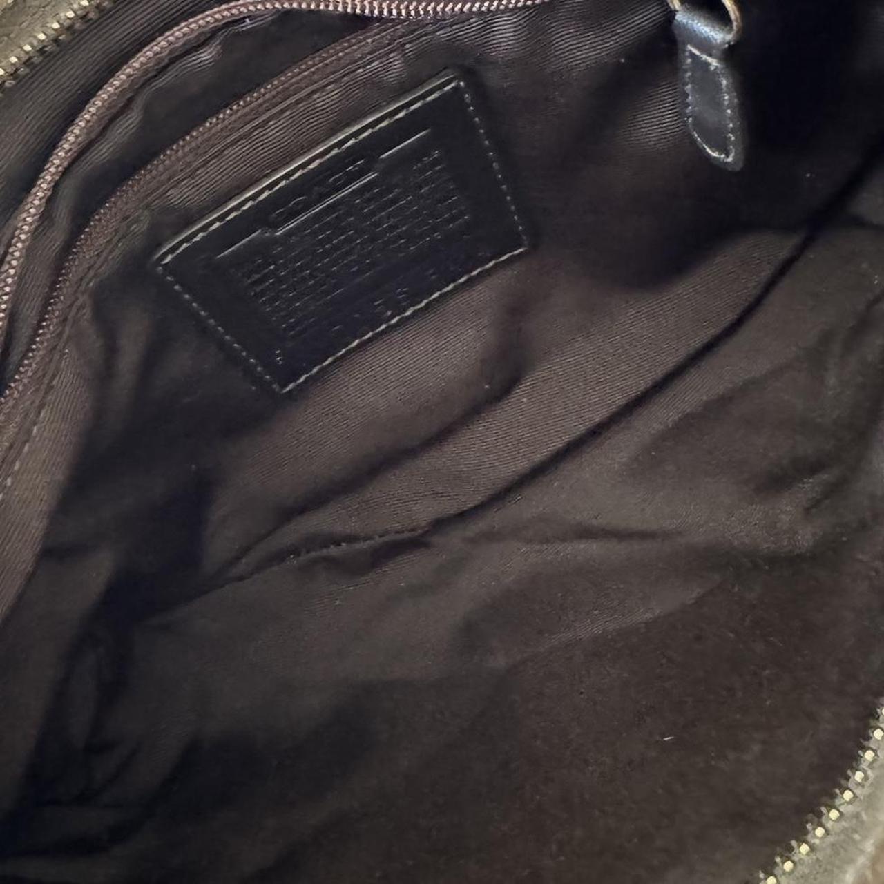 Vintage Y2K Coach Brown suede leather mini hobo baguette!