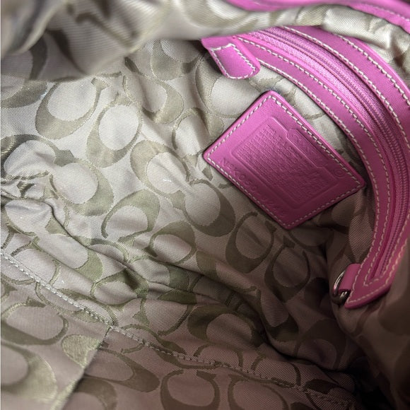 y2k coach soho flap pink leather