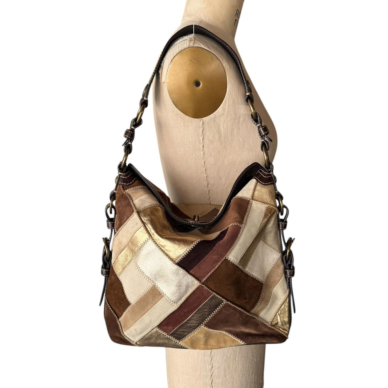 Vintage Y2K Coach Chelsea suede patchwork shoulder bag!