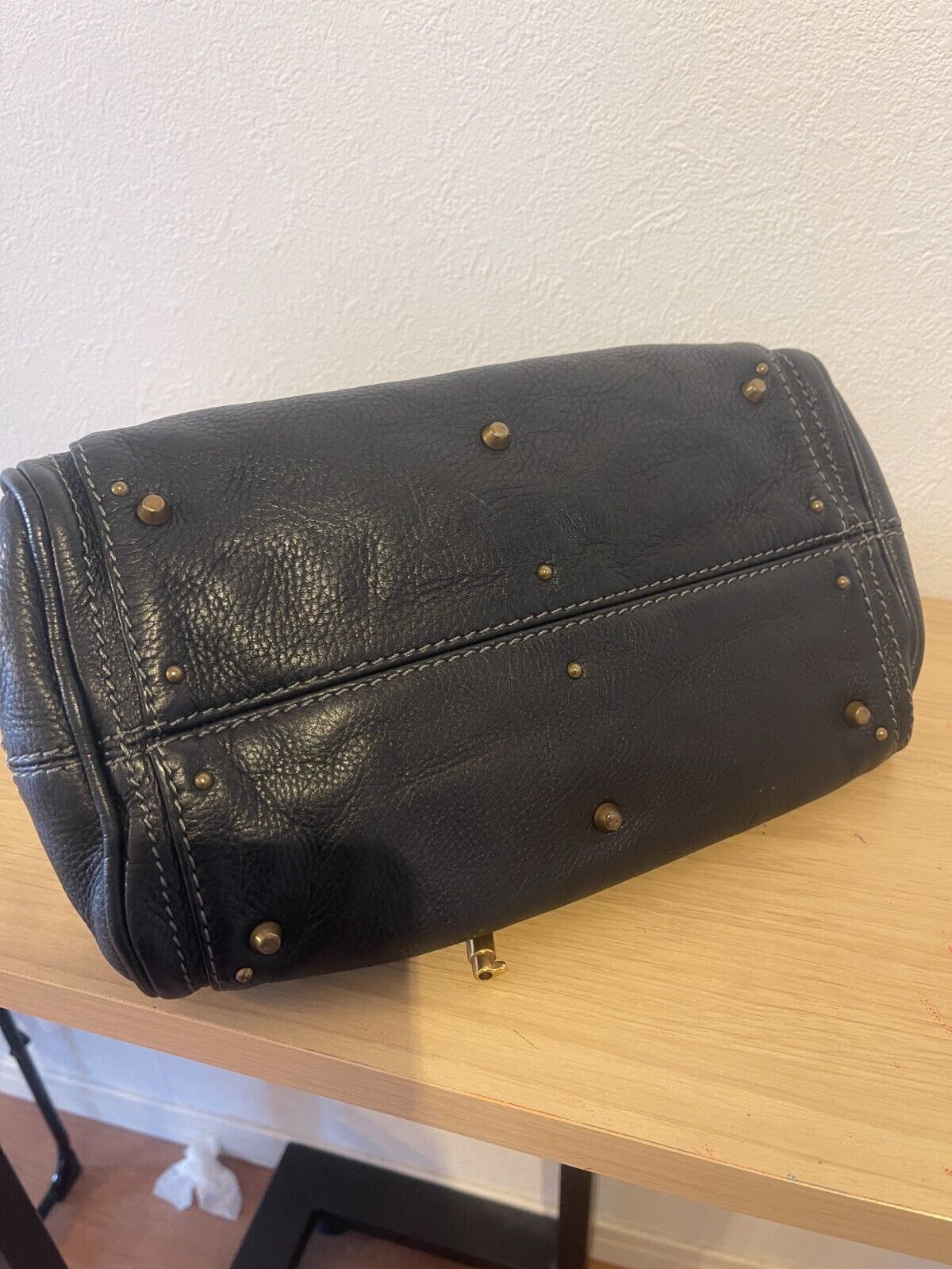 authentic Chloe paddington mini black padlock tote hand bag fast free shipping