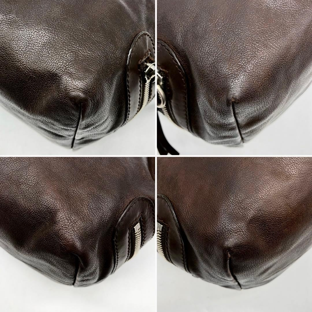 CHLOE Kerala Leather Brown Handbag Tote Bag Horse Charm Used