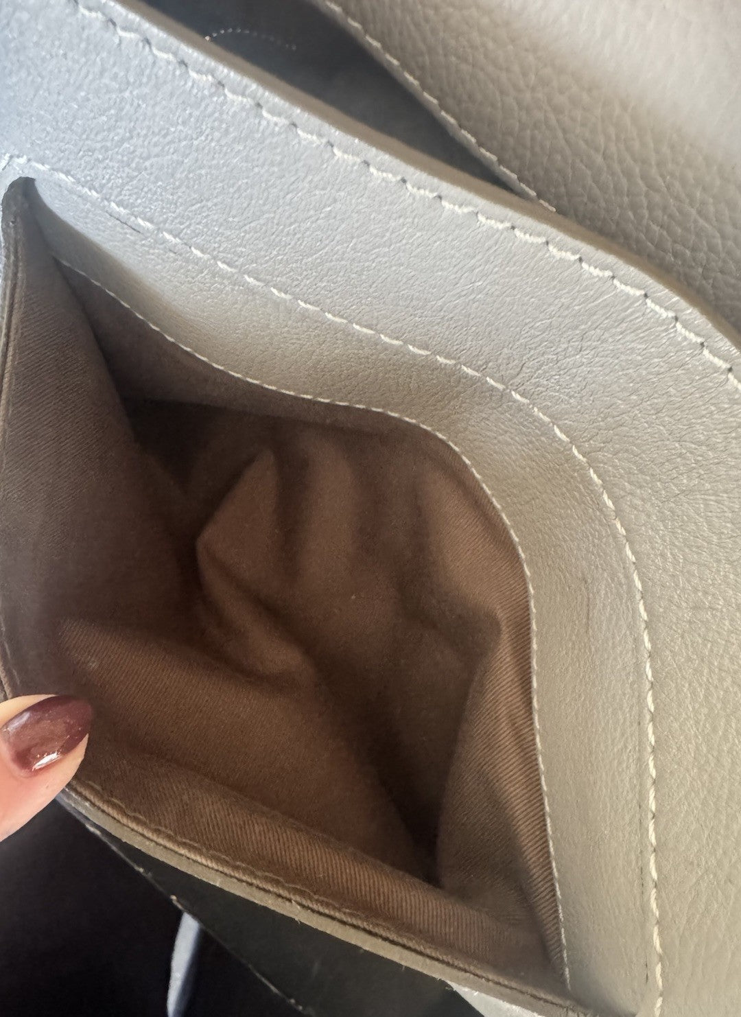 Authentic Chloé Marcie Medium Saddle Bag Cashmere Grey Leather Crossbody