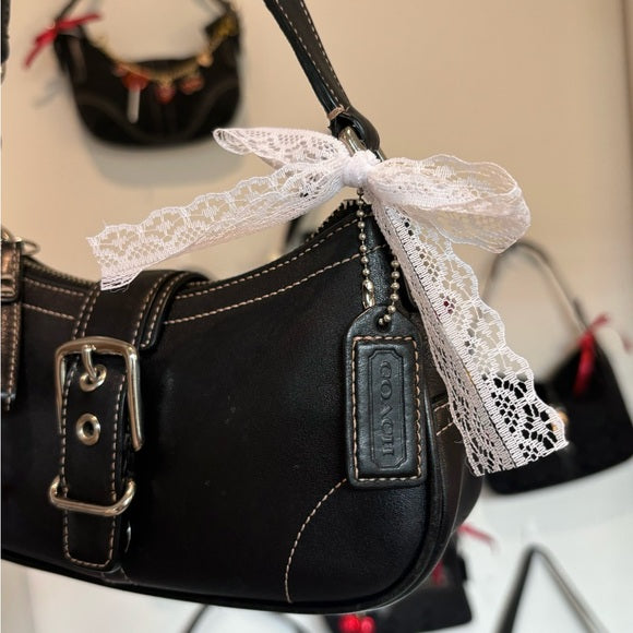 y2k coach demi buckle bag black leather ❤️