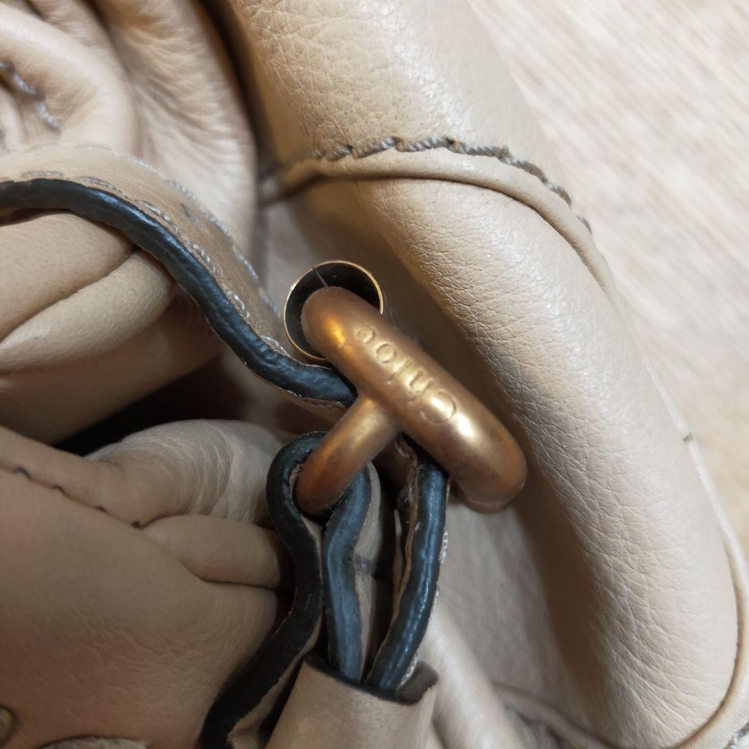 Authentic Chloe Paddington Beige Handbag Shoulder Bag Gold hardware Padlock Key