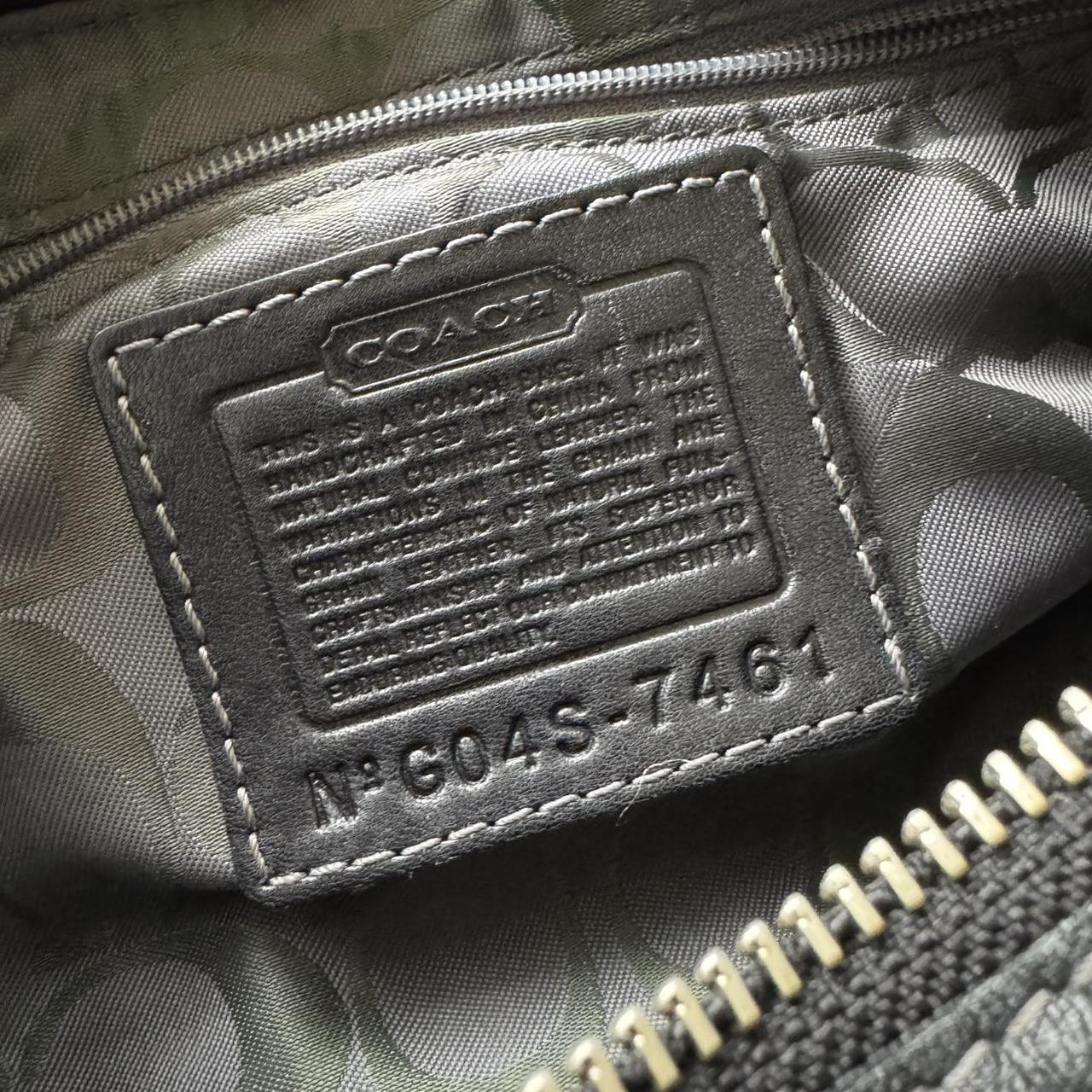 Vintage Y2K Coach black leather Demi baguette shoulder bag!