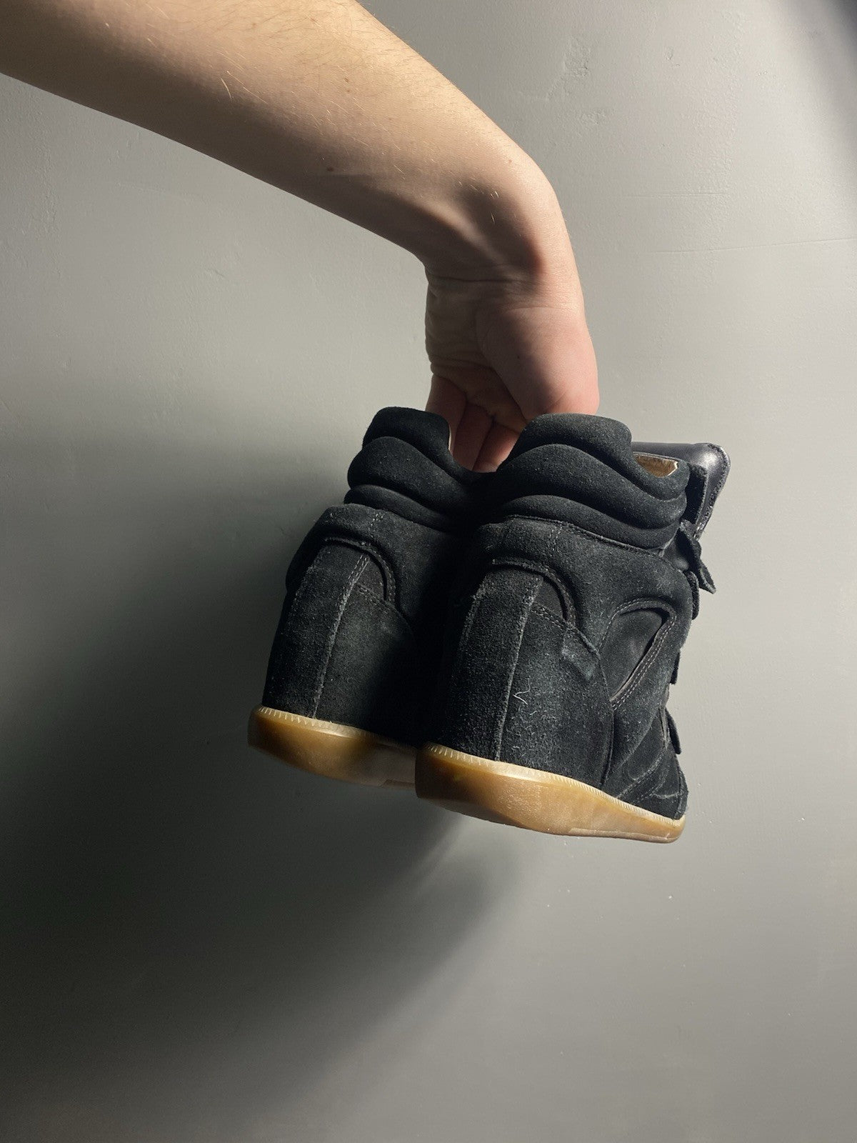 ISABEL MARANT LADIES BECKETT LEATHER SUEDE WEDGE SNEAKERS TRAINERS HIDDEN Sz 39