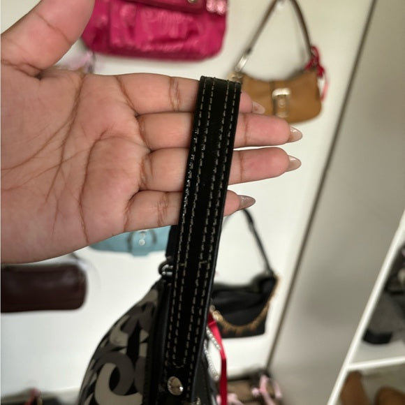 y2k coach madison optic print black and white