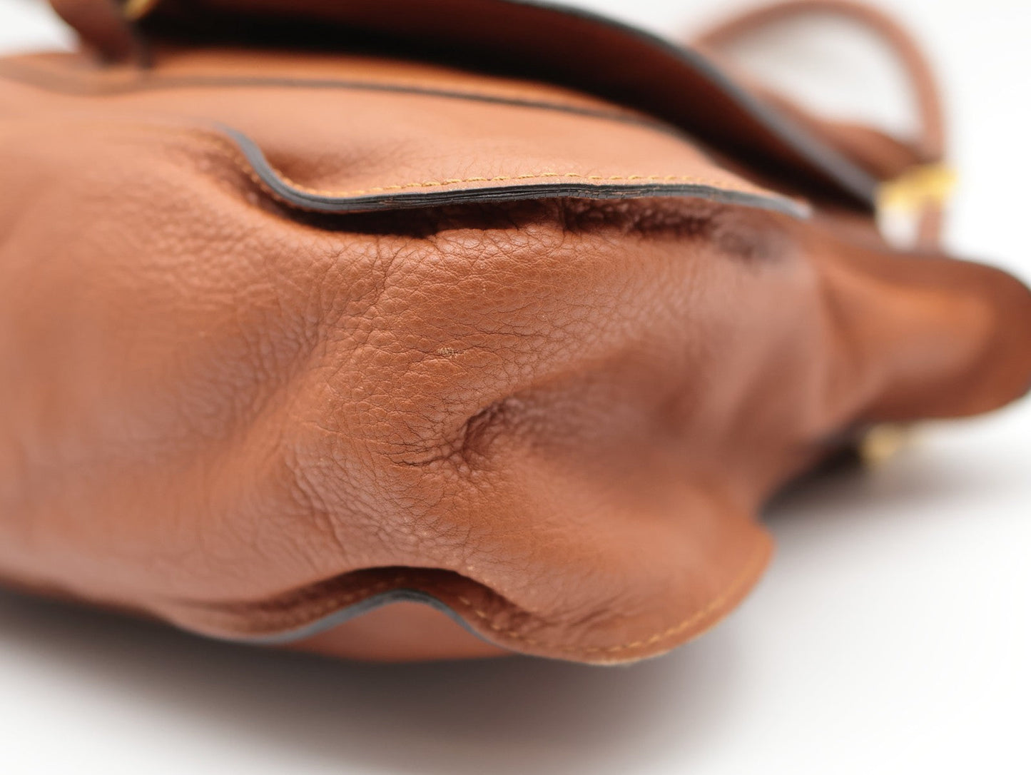 Chloe Marcie Hand Bag Brown Authentic