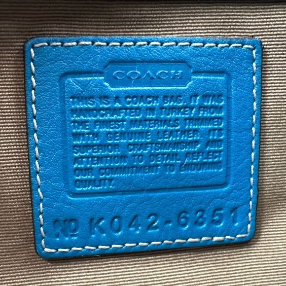 coach signature logo suede shoulder bag