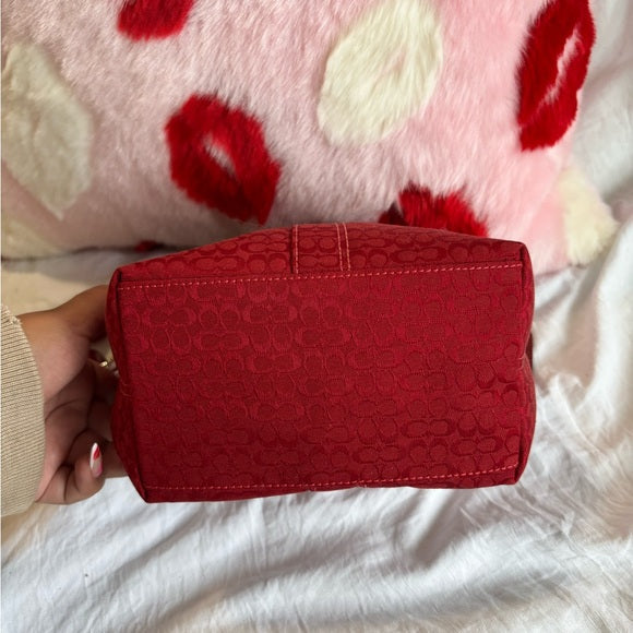 y2k coach red signature mini bag 🍒