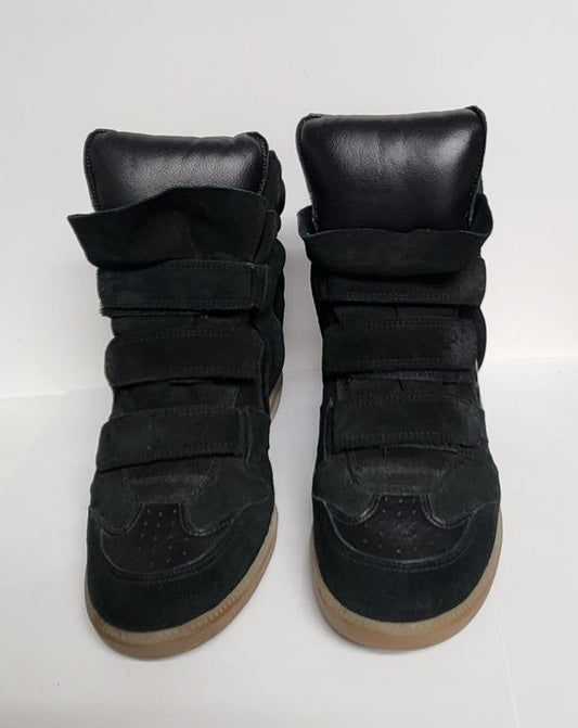Isabel Marant Bekket Wedge Sneakers – Black-Ladies sz 40/ US sz 9