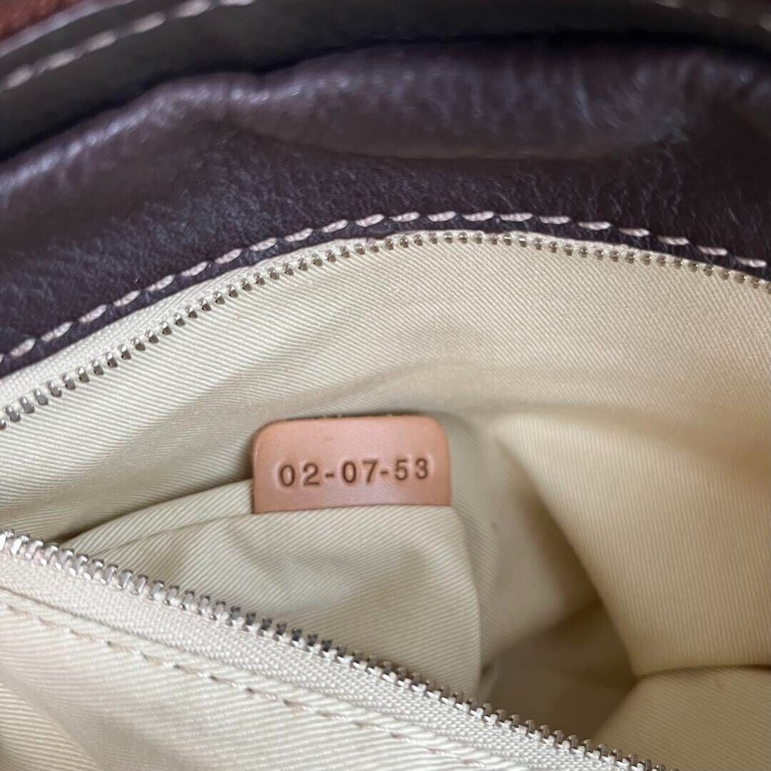 Chloe paddington gold padlock key dark brown hand bag mini boston bag used 2501m