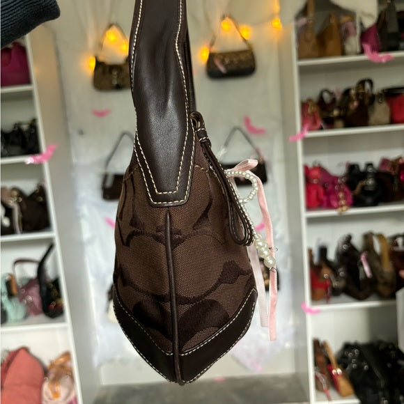 y2k coach small ergo dark brown