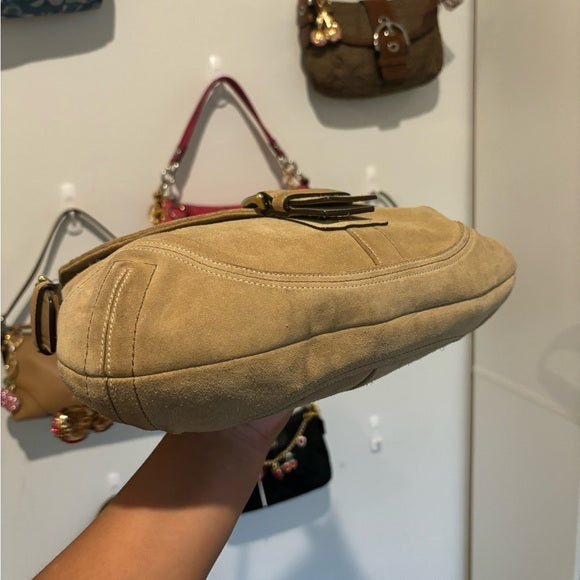 y2k coach soho flap suede shoulder bag 🍒
