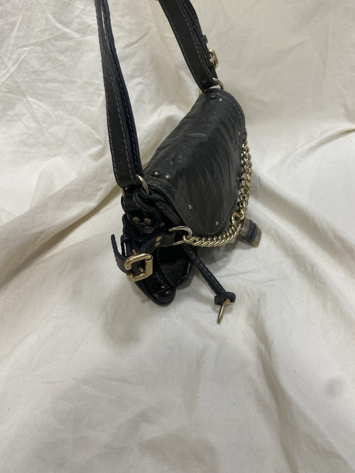 rare Chloe paddington small shoulder bag scandi bag dark khaki black