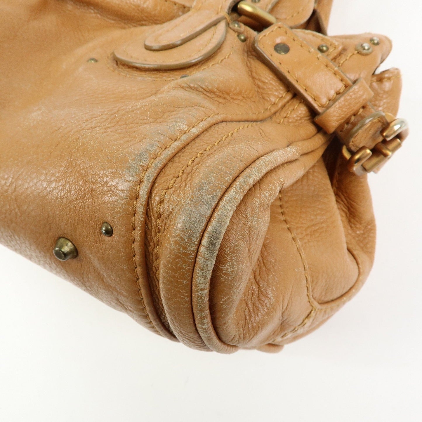 Chloe Paddington Medium Leather Hand Bag Shoulder Bag Brown Authentic Used F/S