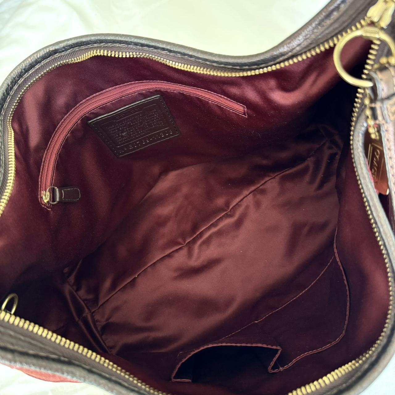 Vintage 90s Coach rare Ergo suede patchwork burgundy red shoulder bag!