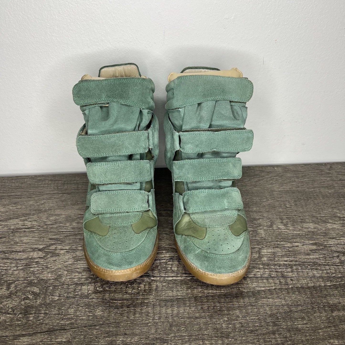 Vintage 2000s Isabel Marant Bekett Size EU40 Wedge Sneaker Used Green Gum Rare