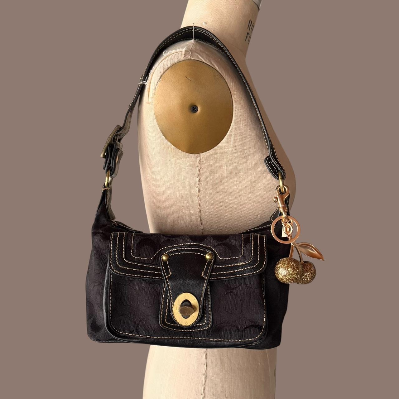 Vintage Y2K Coach black jacquard legacy bag!