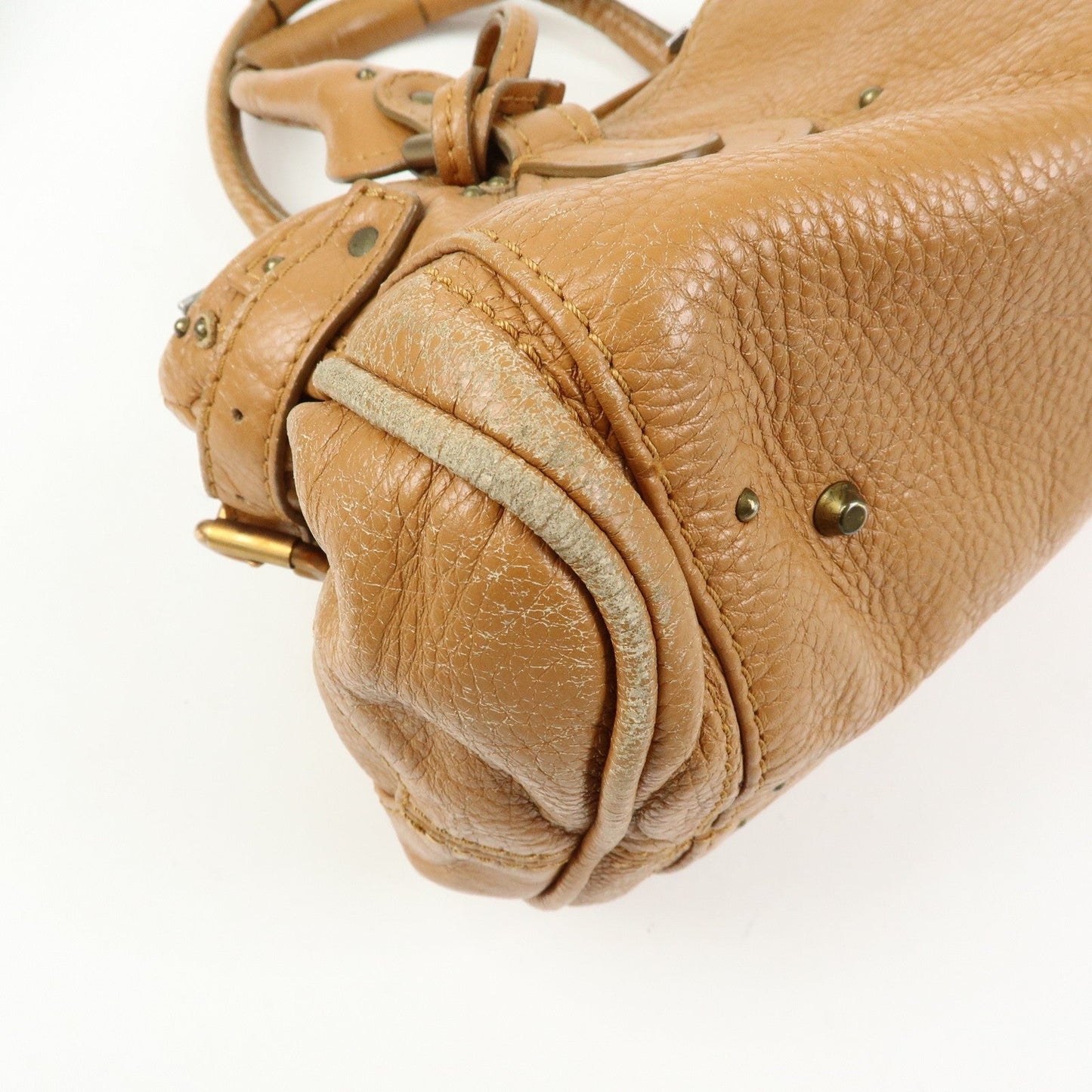 Chloe Paddington Medium Leather Hand Bag Shoulder Bag Brown Authentic Used F/S