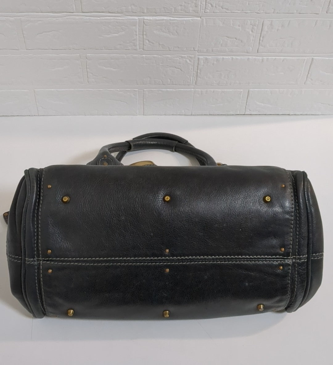 Chloe Paddington Black Leather Satchel Bag w/Padlock & Key Authentic Vintage✨