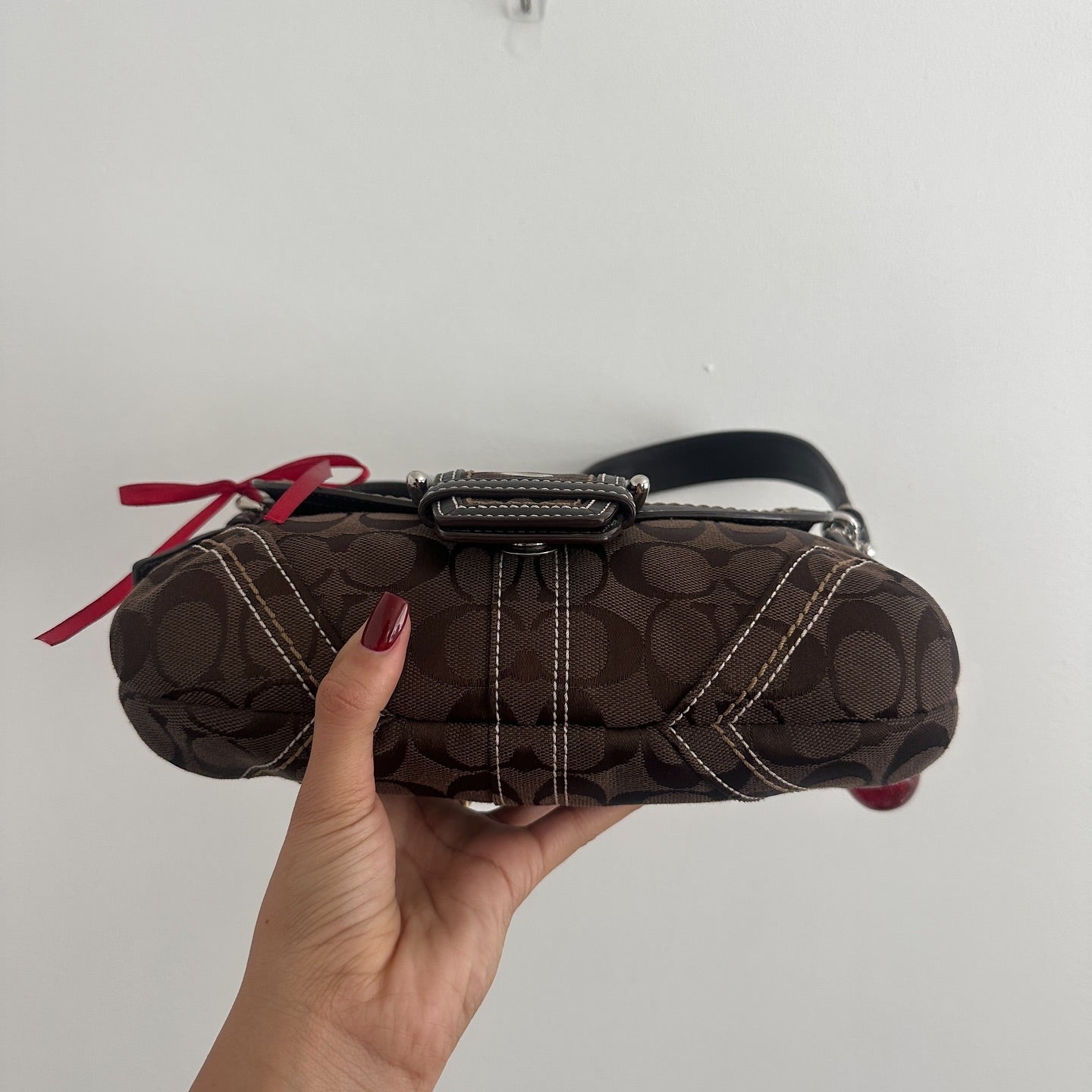 y2k coach brown monogram soho bag