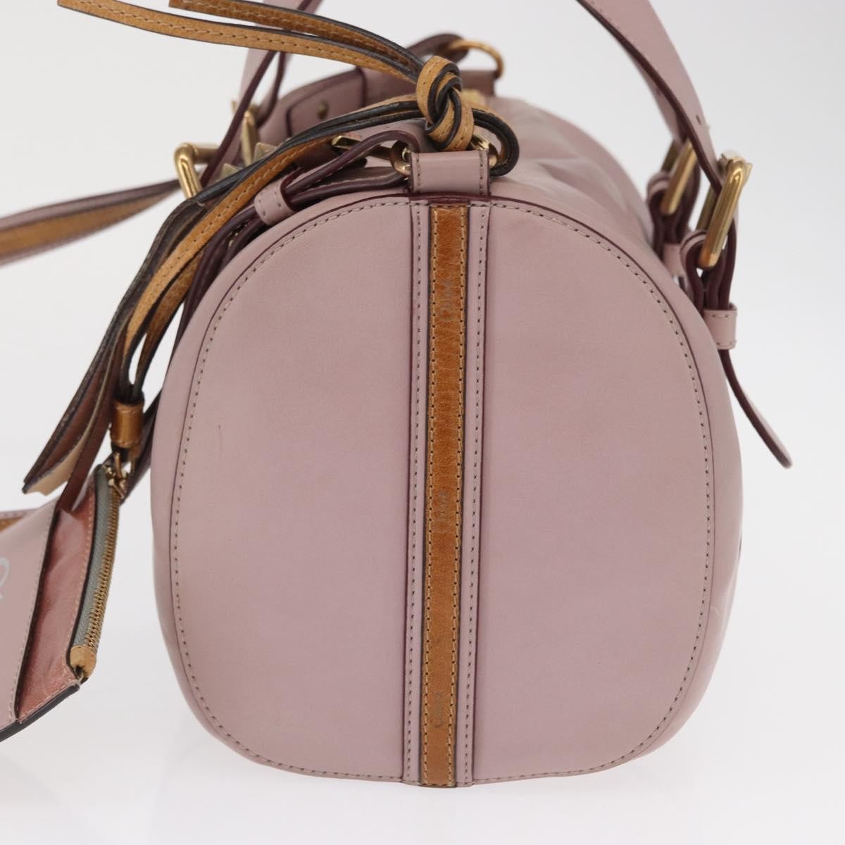 Chloe Sam Hand Bag Leather 2way Pink Gold 03 12 51 65 5811 Auth BA9509