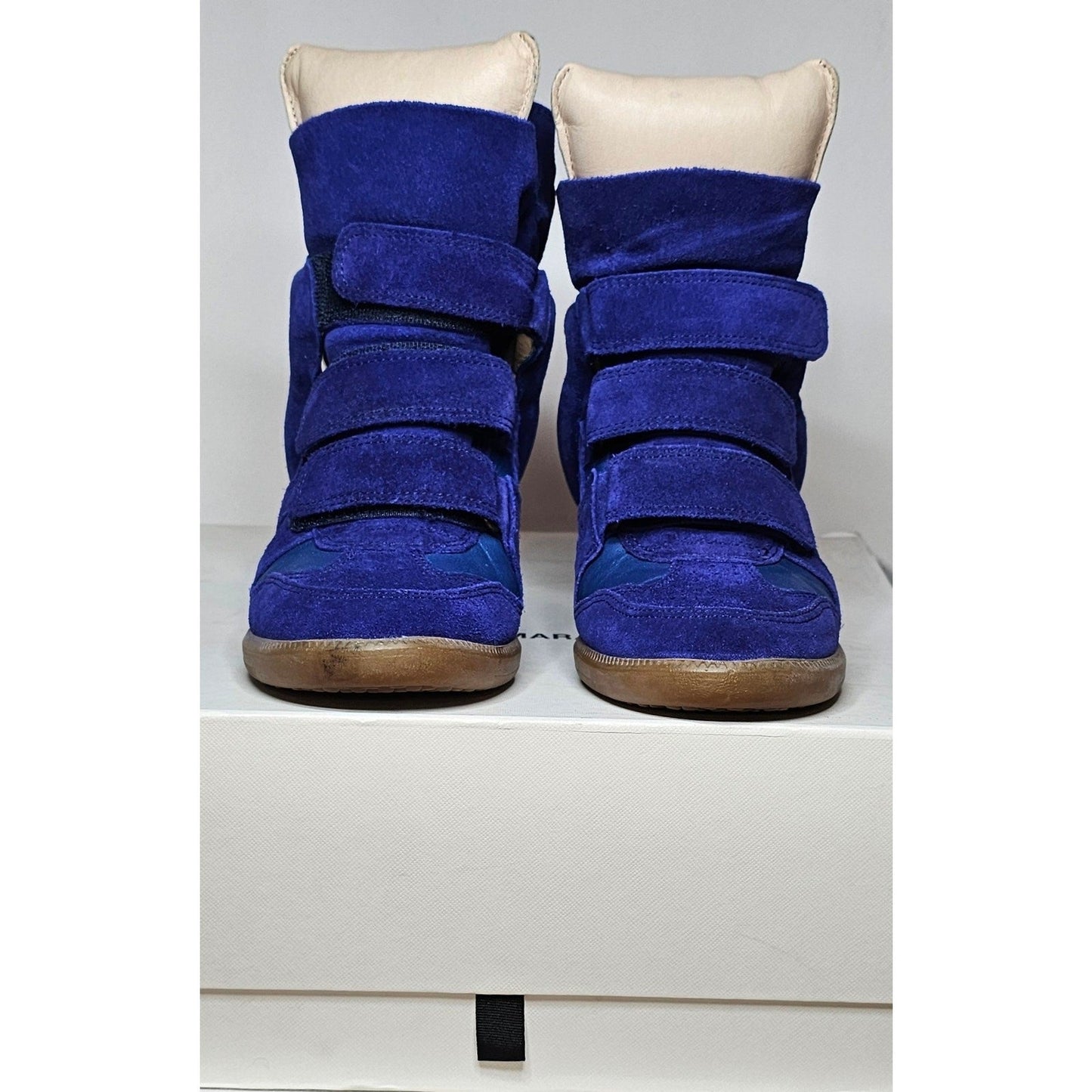 Isabel Marant Bekett Wedge Suede Royal Blue Sneakers