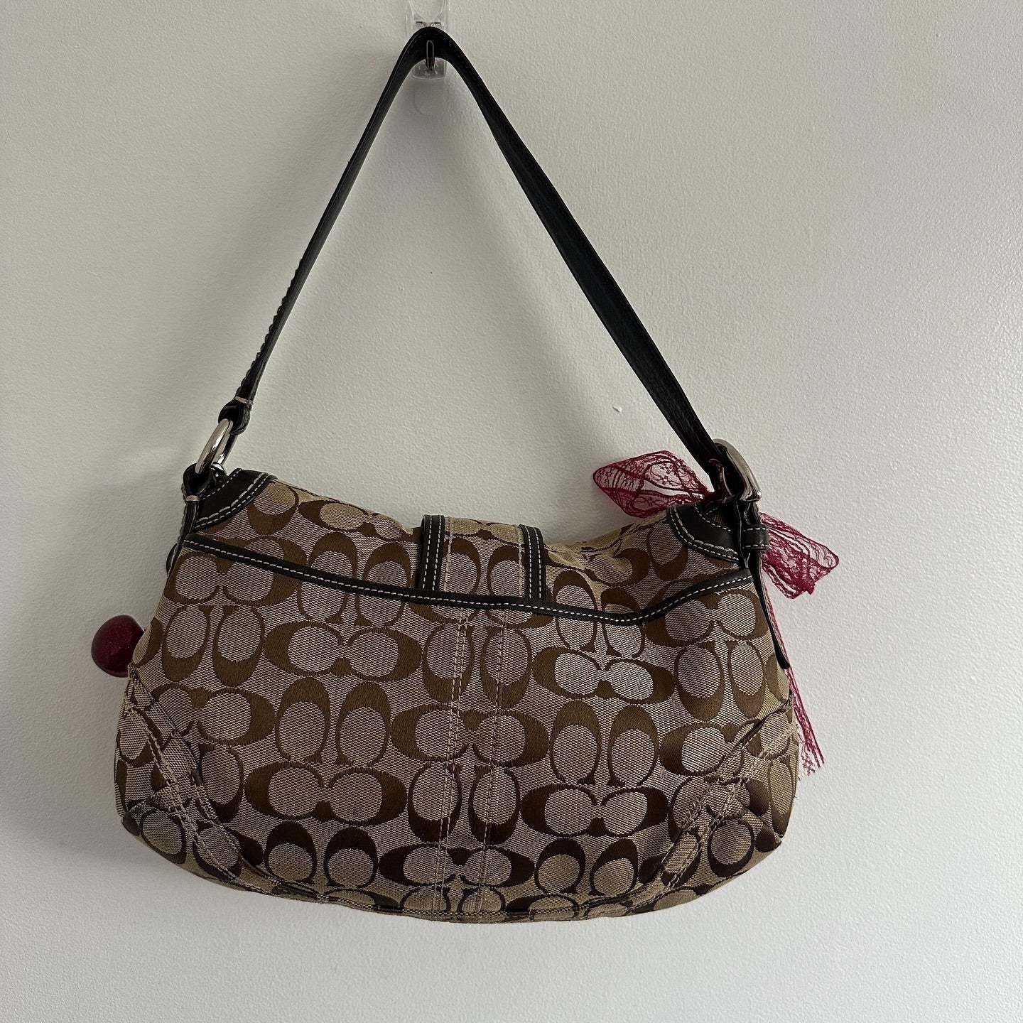 y2k coach brown monogram big soho bag 1