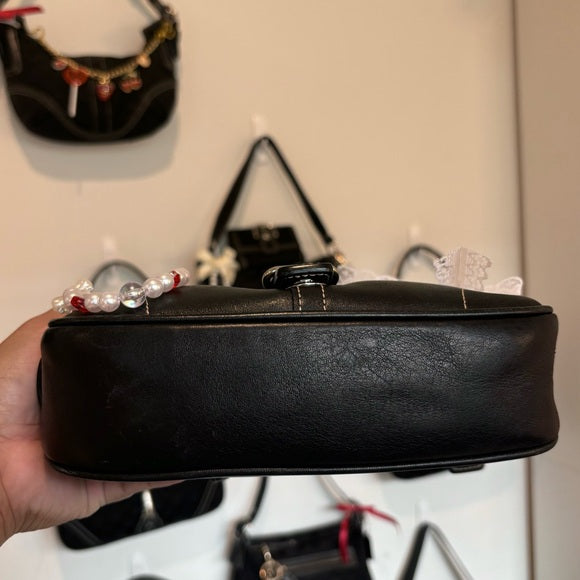 y2k coach demi buckle bag black leather ❤️