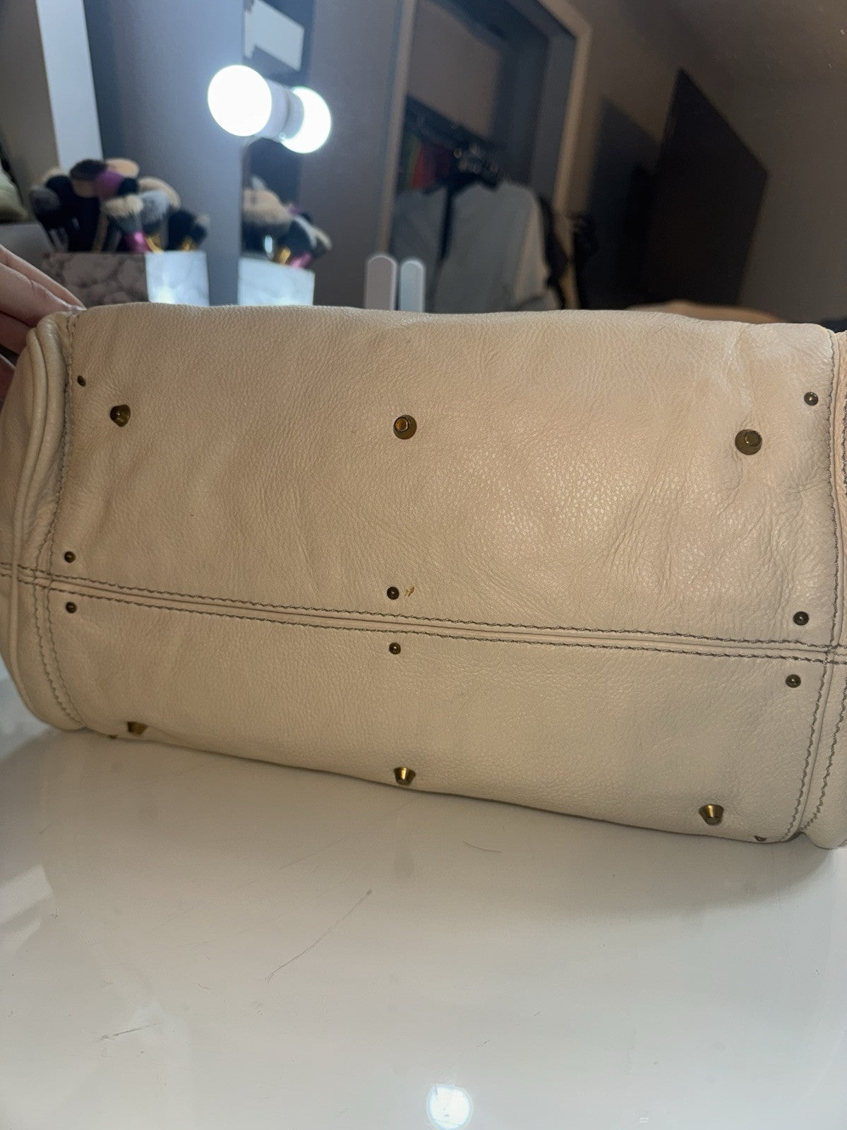 authentic Chloe paddington leather shoulder bag hand bag ivory ships quick 💨