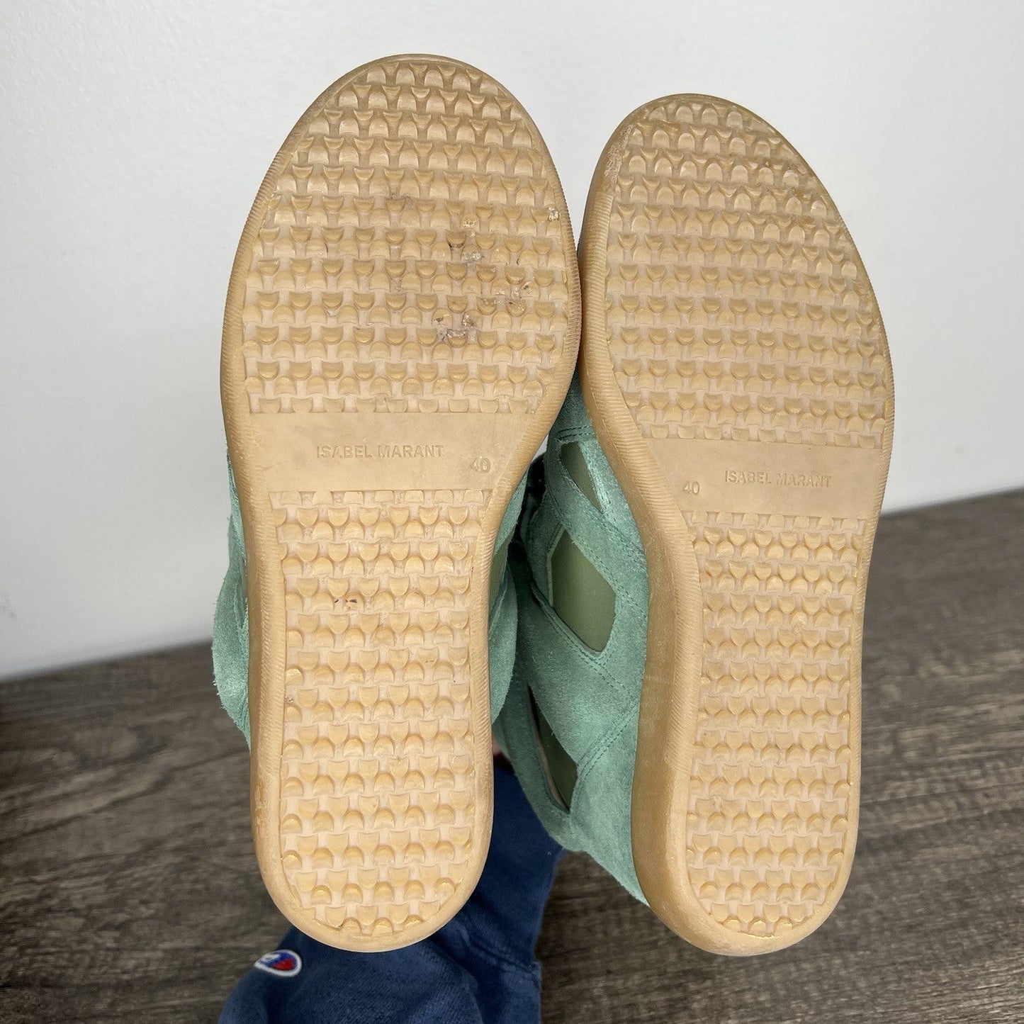 Vintage 2000s Isabel Marant Bekett Size EU40 Wedge Sneaker Used Green Gum Rare