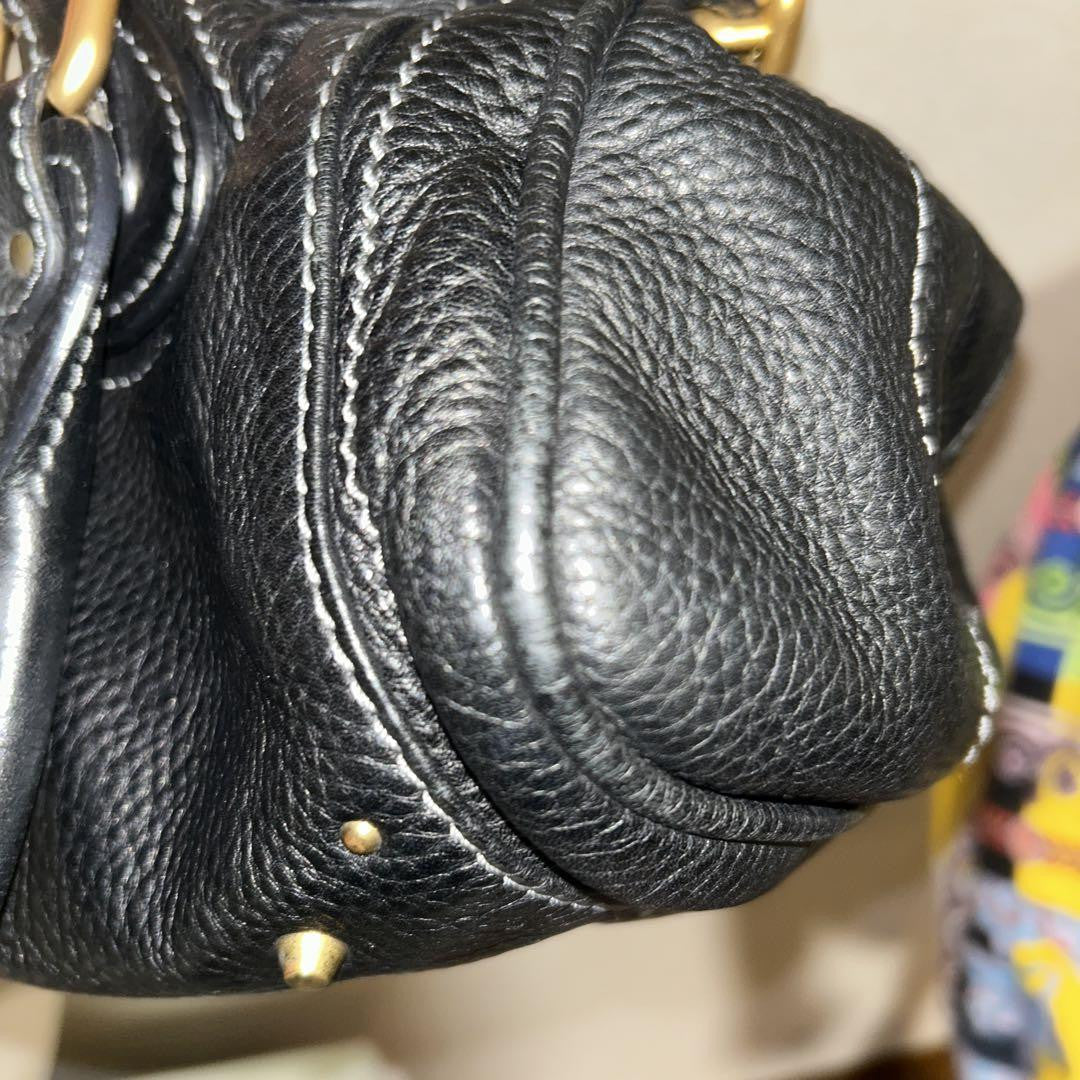 Chloe paddington handbag shoulder bag padlock key black leather