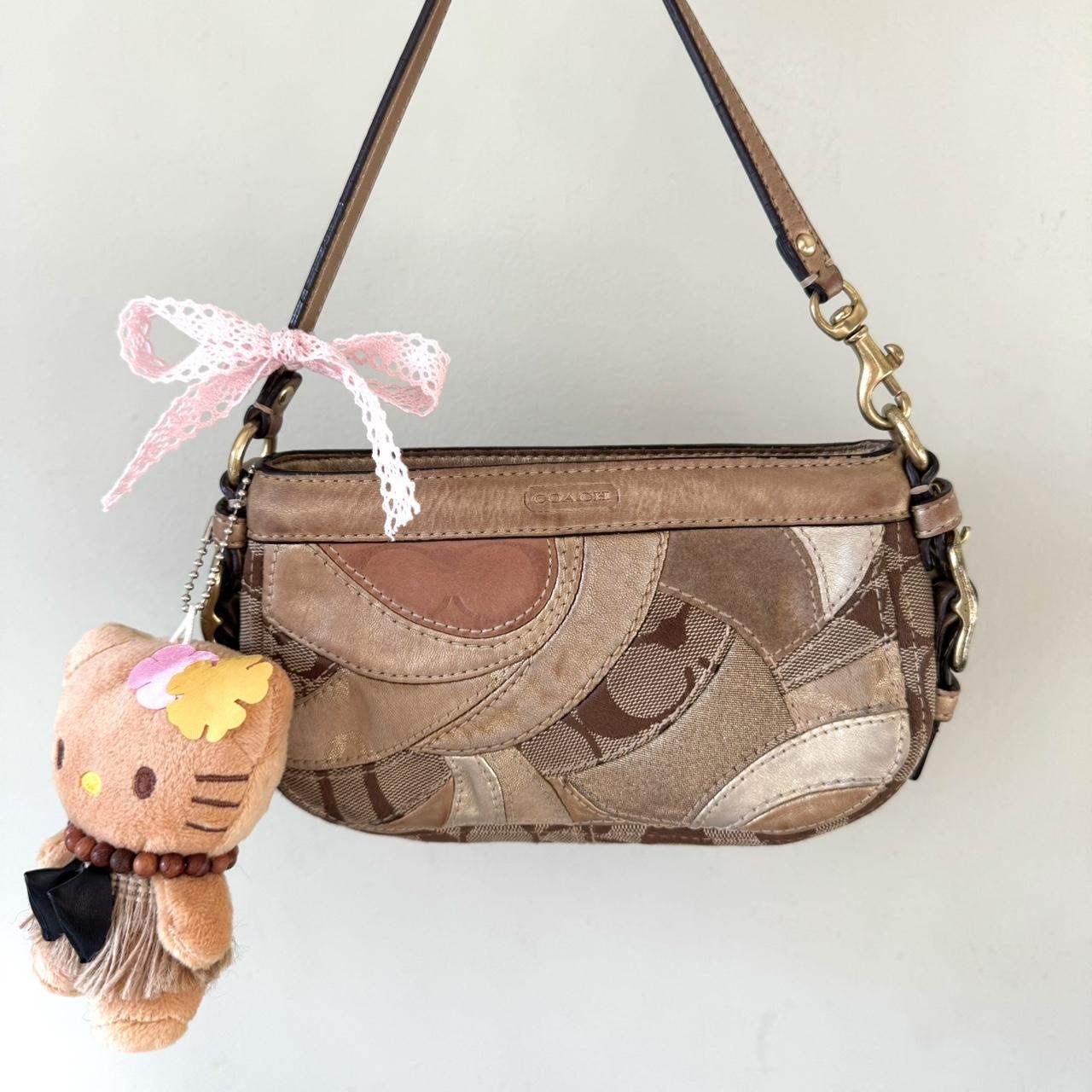 Vintage Y2K Coach gold metallic mini patchwork bag!