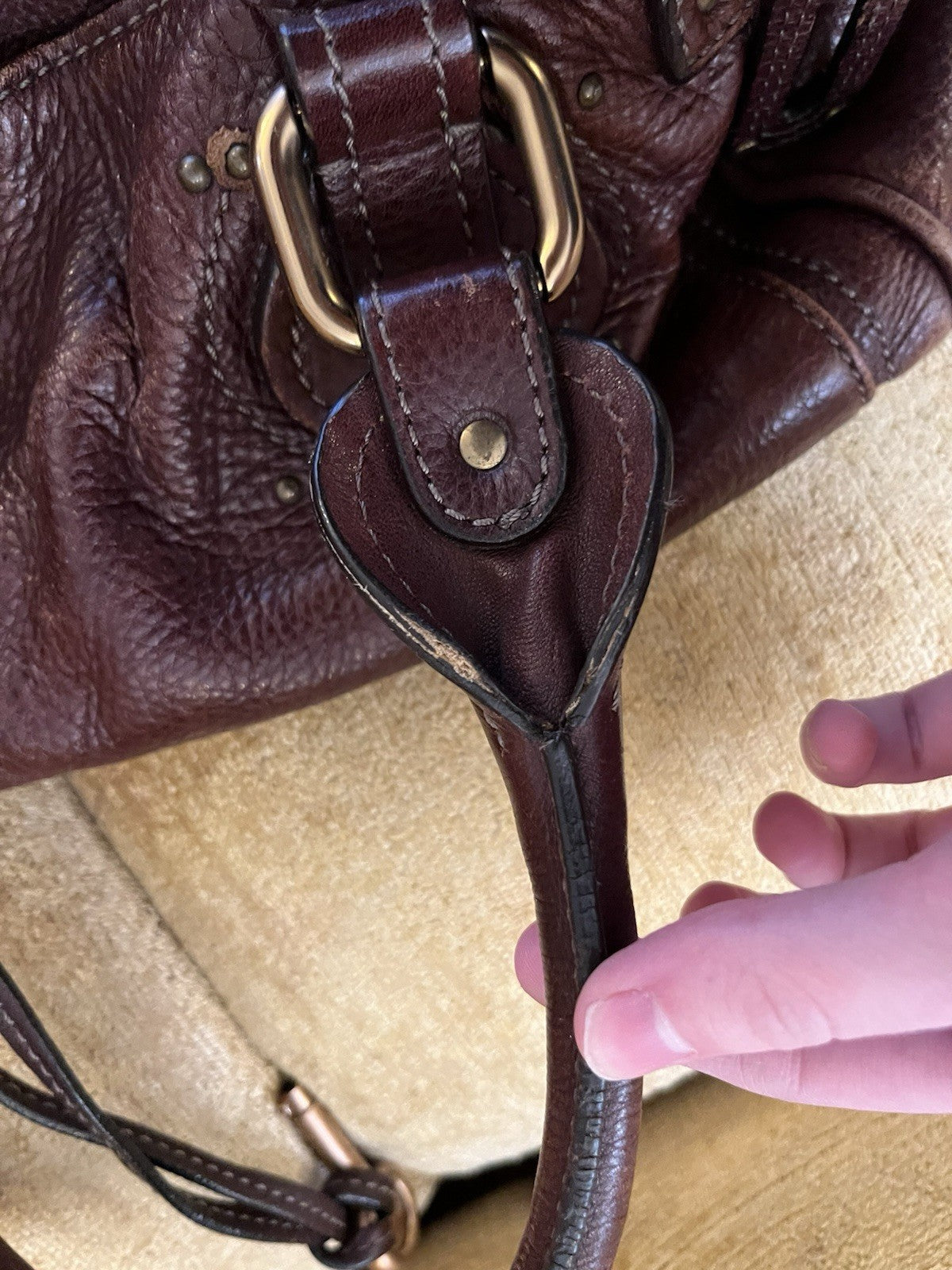 Chloe Paddington Leather Handbag Vintage Chocolate Brown